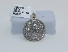 Load image into Gallery viewer, 10KT &quot;CEO&quot; Micro Pave Disc Style Diamond Pendant
