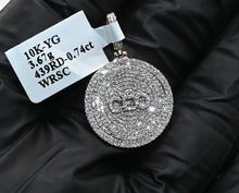 Load image into Gallery viewer, 10KT &quot;CEO&quot; Micro Pave Disc Style Diamond Pendant
