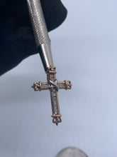 Load image into Gallery viewer, 10KT Two Tone Diamond Cross Pendant, 0.48ctw #03
