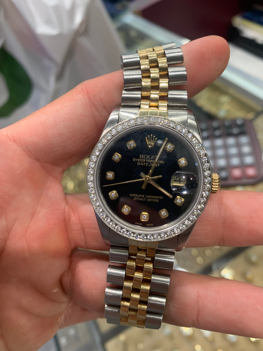 Rolex Datejust 36mm Ref. 16233, w/ Natural Diamods 2.25ctw