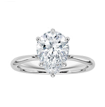 Load image into Gallery viewer, 14KT White Gold Pear Cut Diamond SI2 G Wedding Band #1, 0.50ctw
