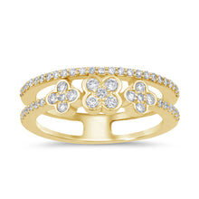 Load image into Gallery viewer, 14KT Flower (Clove) Style Open Diamond Ring Band #3, 0.43ctw
