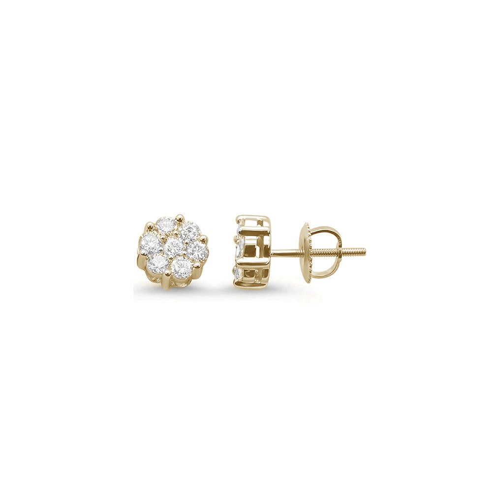 14KT Diamond Flower Earrings/Studs 0.27ctw