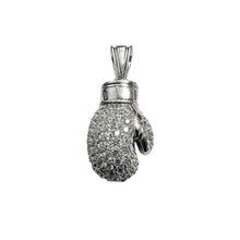 Load image into Gallery viewer, 925 Rhodium Plated 3D Boxing Glove CZ Pendant #1
