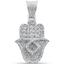 Load image into Gallery viewer, 14KT Two-Tone Hamsa (Mal Ojo) Diamond Pendant 0.66ctw #1
