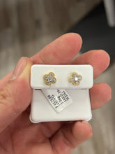 Load image into Gallery viewer, 14KT Diamond Clover Flower Stud Earrings 0.40ctw #1
