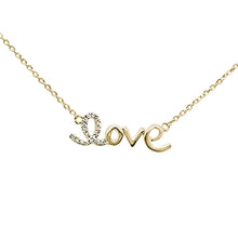 Load image into Gallery viewer, 14KT “Love” Heart Diamond Script Pendant 0.06ctw W/ Chain
