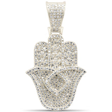 Load image into Gallery viewer, 14KT Two-Tone Hamsa (Mal Ojo) Diamond Pendant 0.66ctw #1
