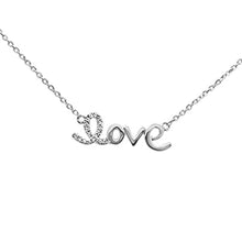 Load image into Gallery viewer, 14KT “Love” Heart Diamond Script Pendant 0.06ctw W/ Chain
