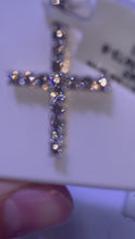 Load and play video in Gallery viewer, 14KT Micro Pave Cross 1.01 + 14KT Rolo Chain
