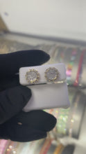 Load and play video in Gallery viewer, 10KT Yellow Gold Micro Pave Studs #1 0.34ctw
