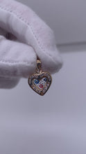 Load and play video in Gallery viewer, 14KT Small Cz Evil Eye (Mal Ojo) Heart Shape Pendant #2
