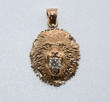 Load image into Gallery viewer, 14KT Solid Lion Head Pedant 0.25ctw, #1
