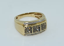 Cargar imagen en el visor de la galería, 10KT Two-Toned Mens Ring Natural Diamond
