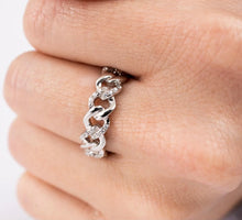 Load image into Gallery viewer, 925 Silver Rhodium Curb Cuban Link Ring
